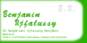 benjamin ujfalussy business card